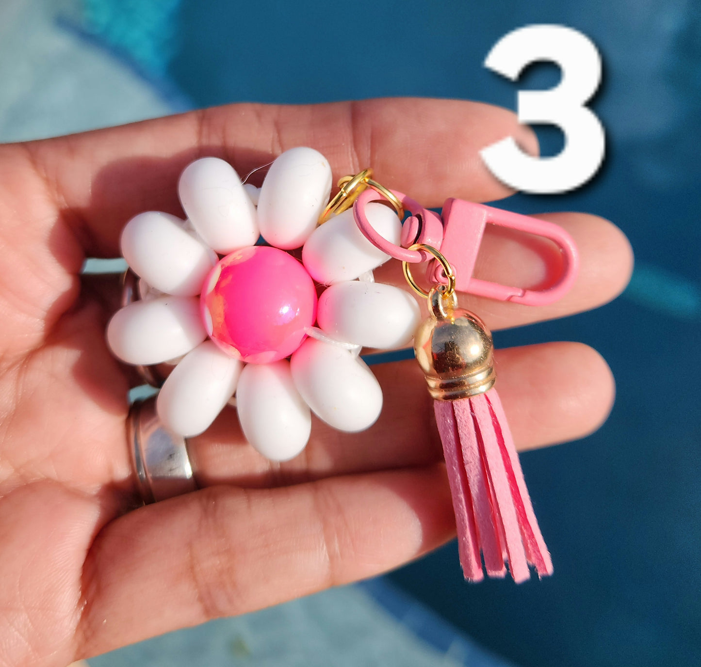 MIDI Handcrafted Beaded Flower Keychain