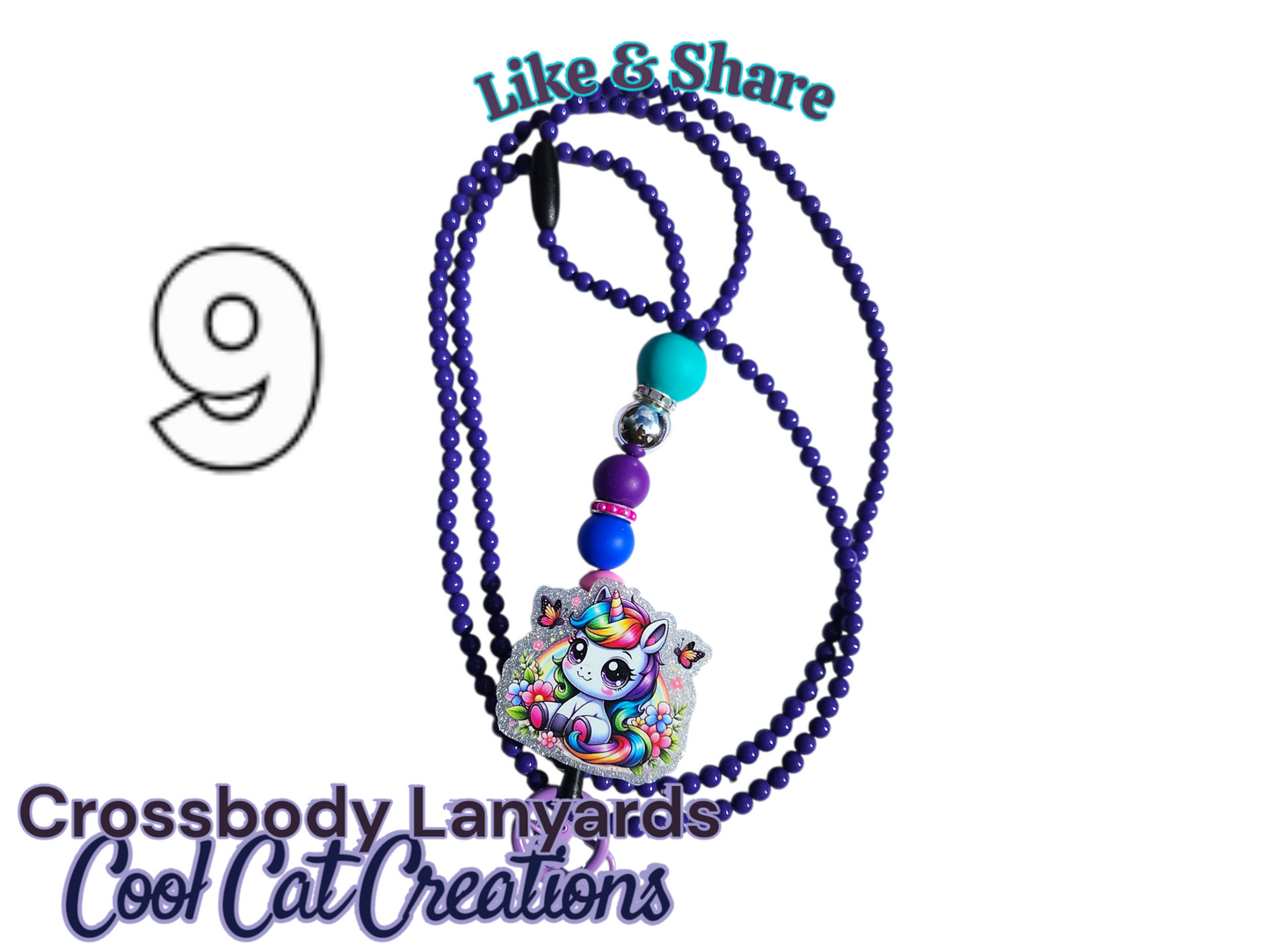 Fully-beaded Retractable Crossbody Lanyards