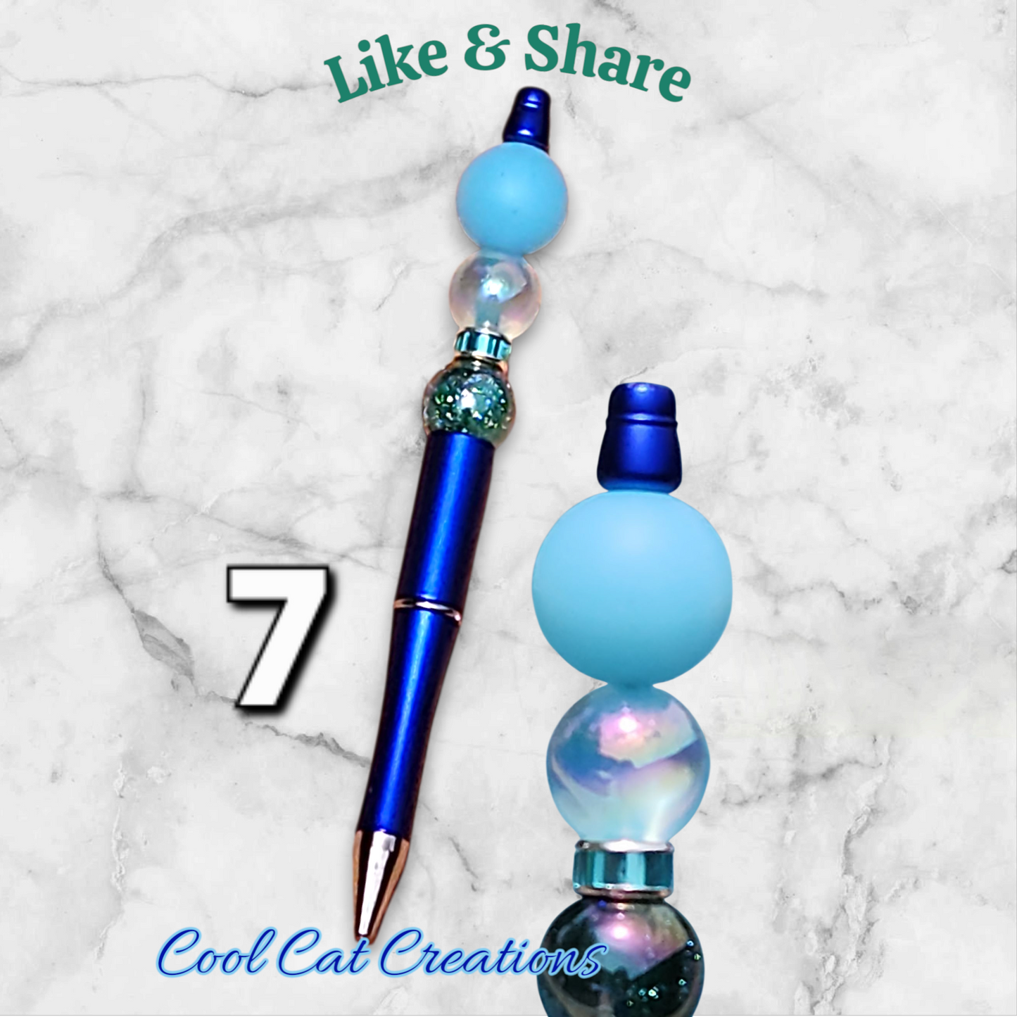 Teal, Blue and Green Collection Pens