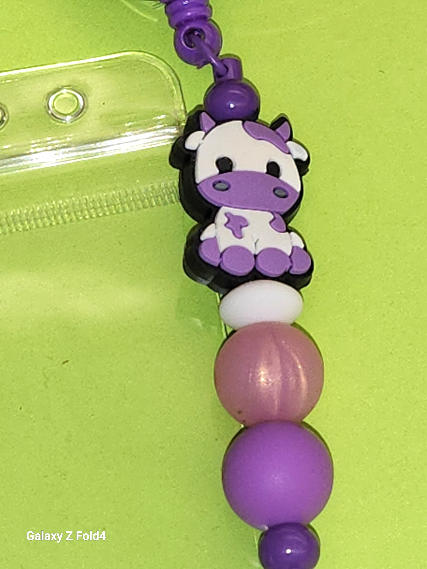 Grape Lovin' Moo Badge Reel Clip