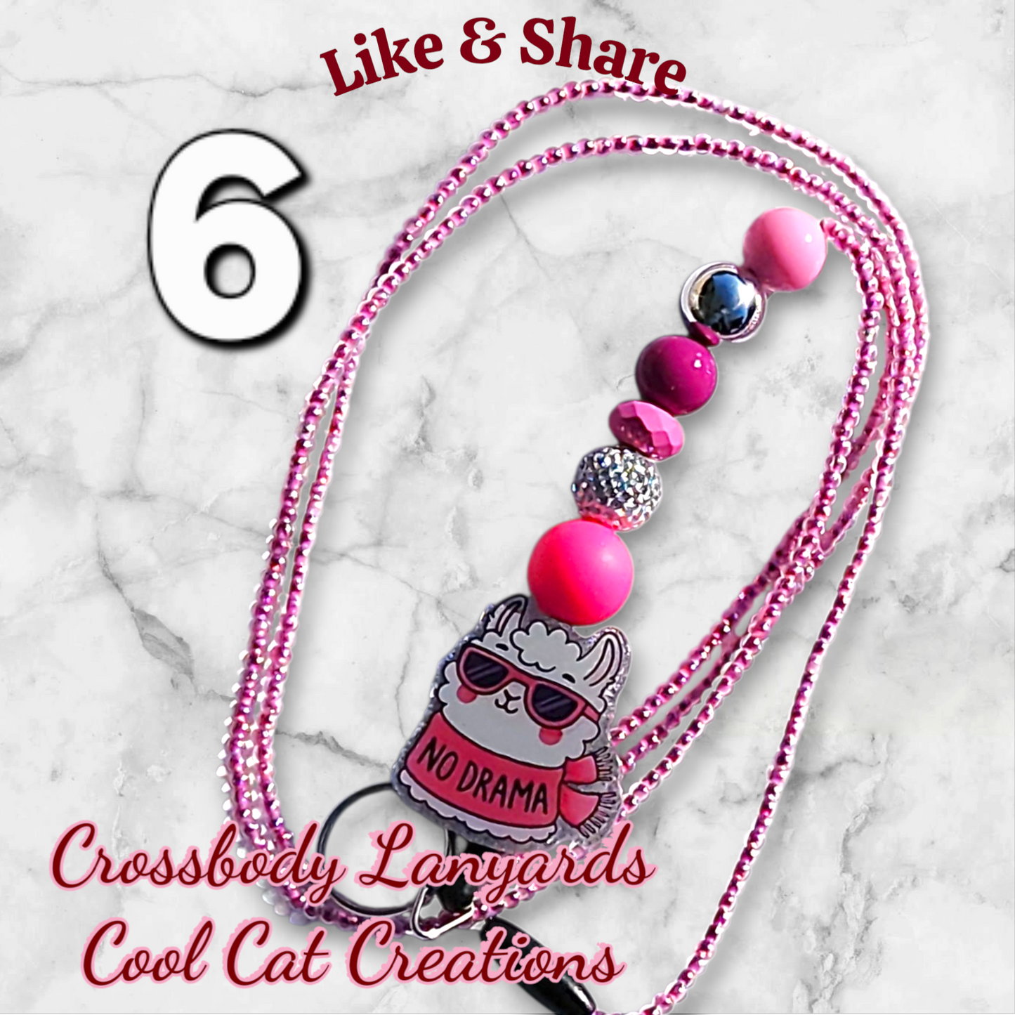 Fully-beaded Retractable Crossbody Lanyards