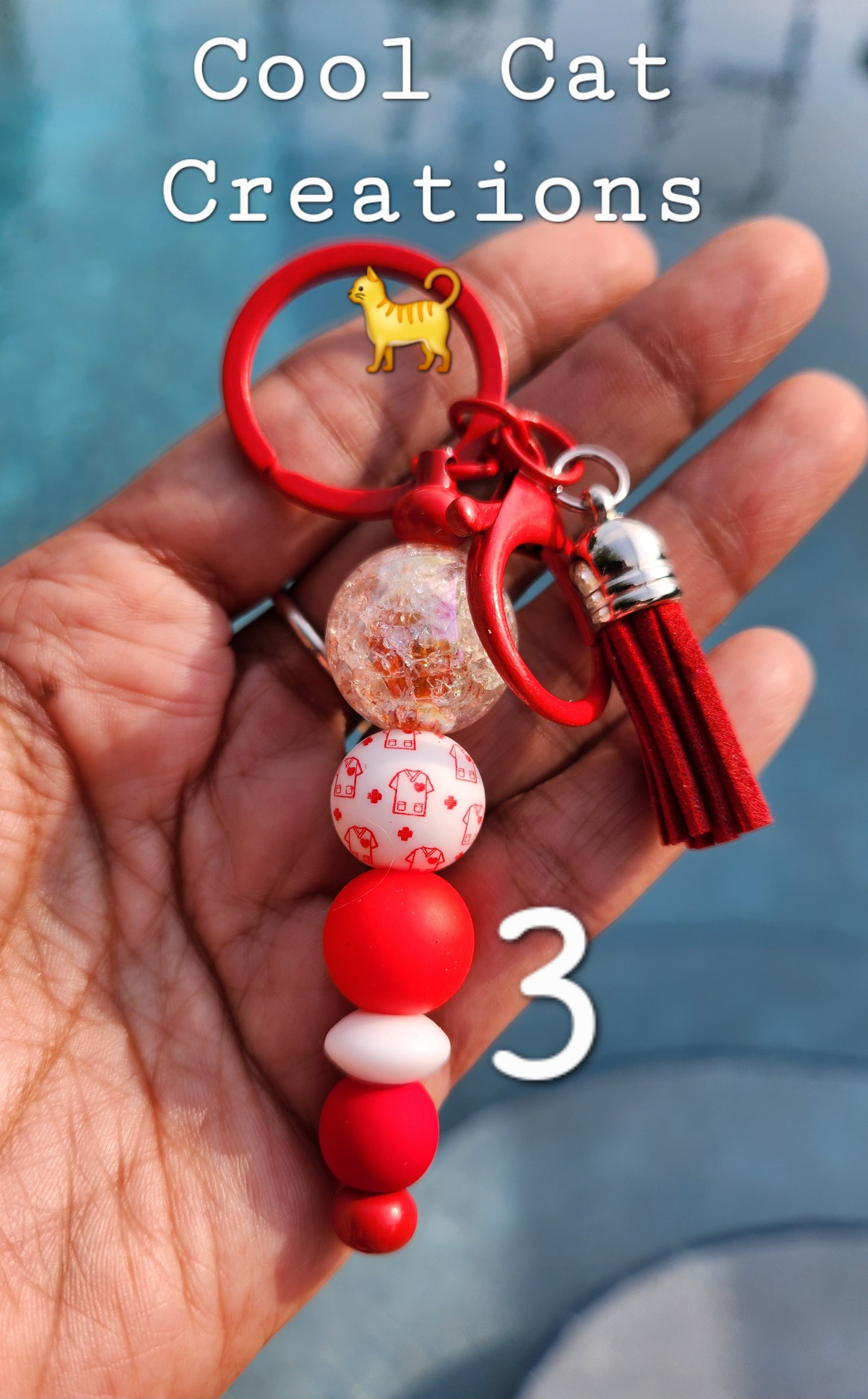 Beaded Bar Keychains