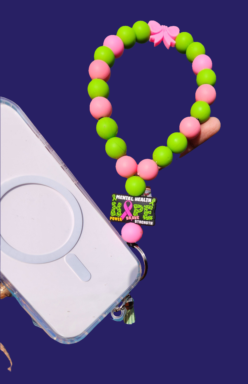 NURSE and Mental Health Phone Wristlet with Tether