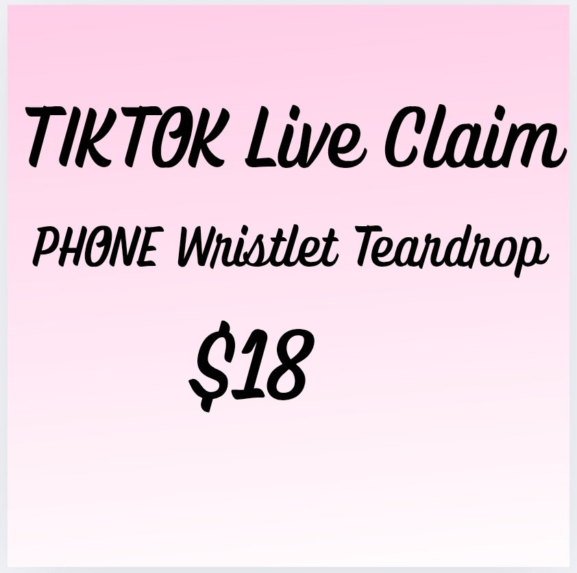 PHONE WRISTLET with a Tether ( teardrop )