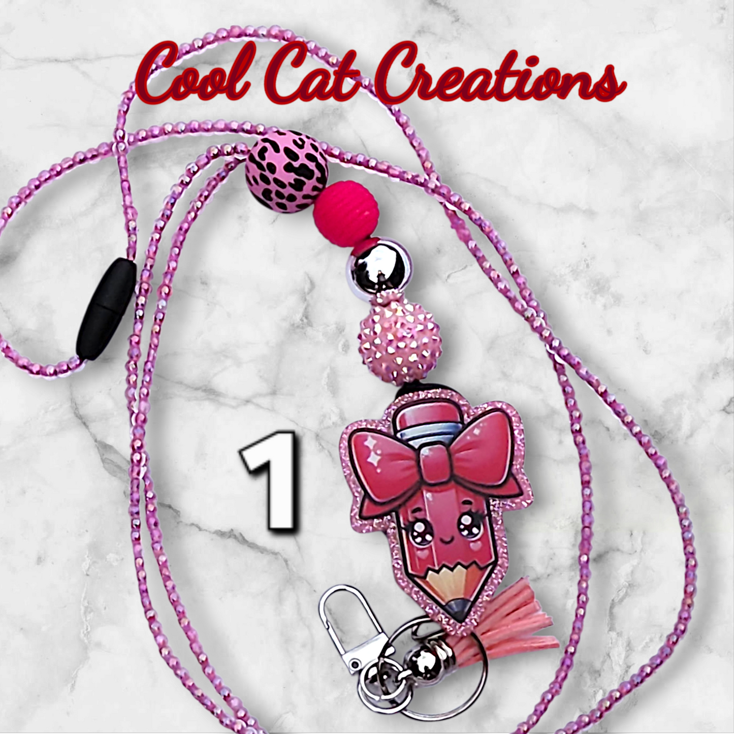 Fully-beaded Retractable Crossbody Lanyards