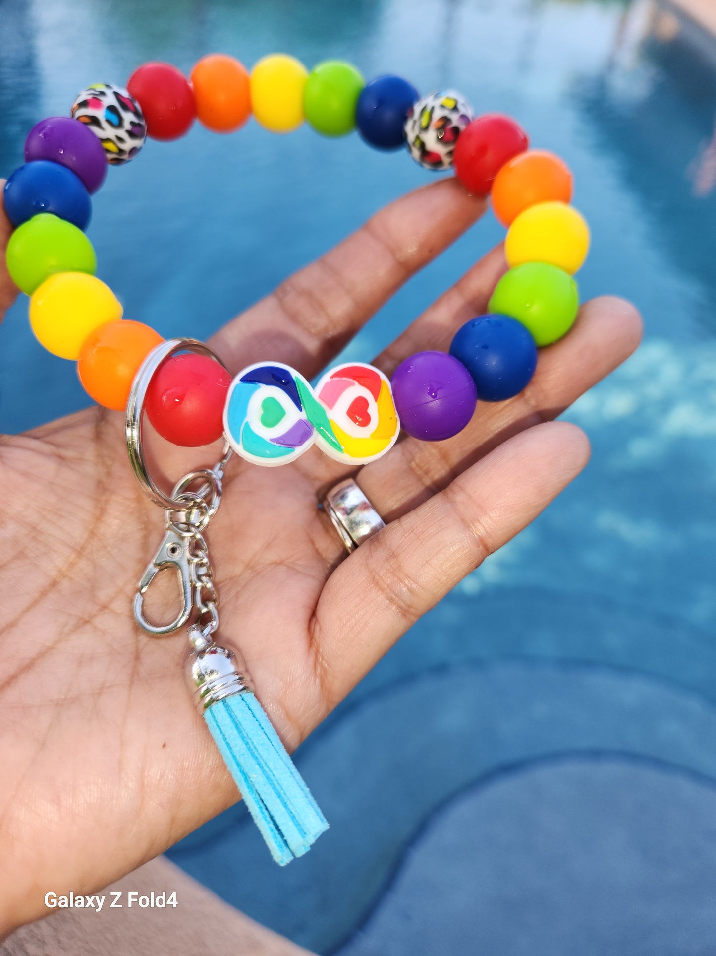 Autism wristlet/ keychain
