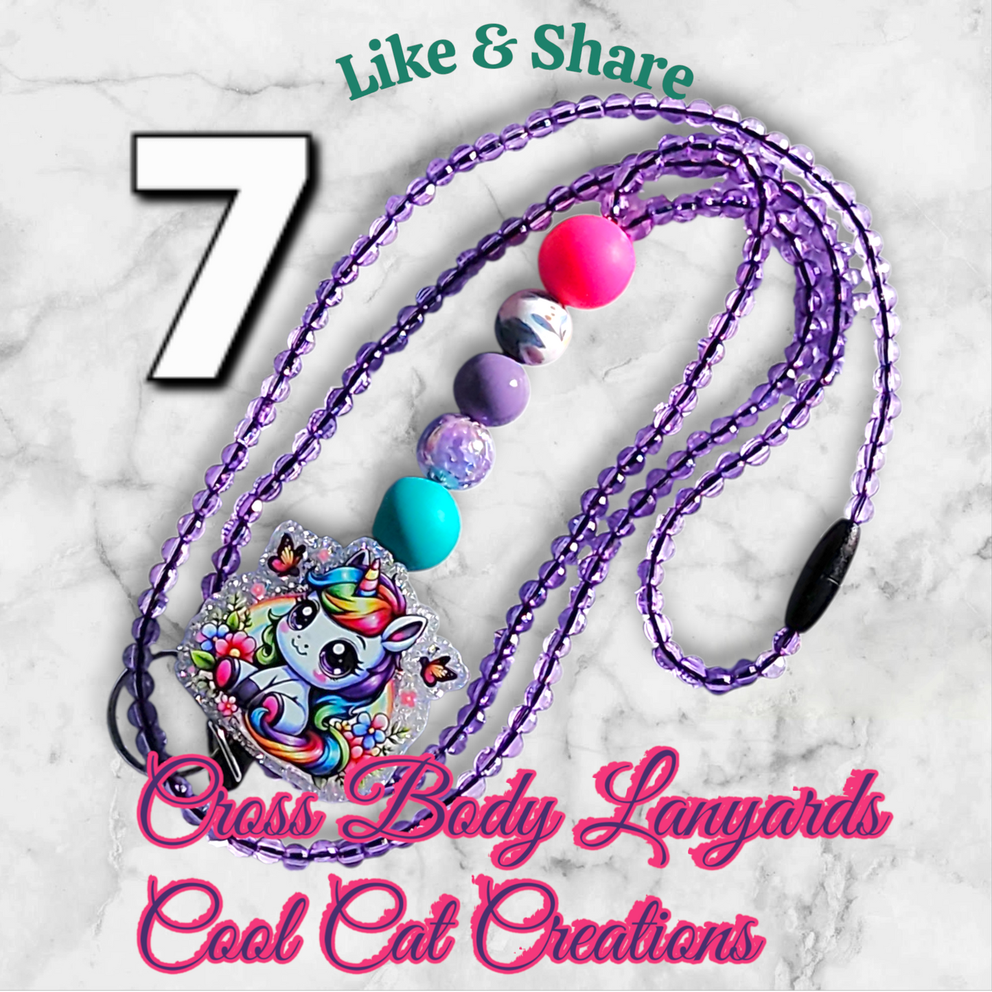 Fully-beaded Retractable Crossbody Lanyards