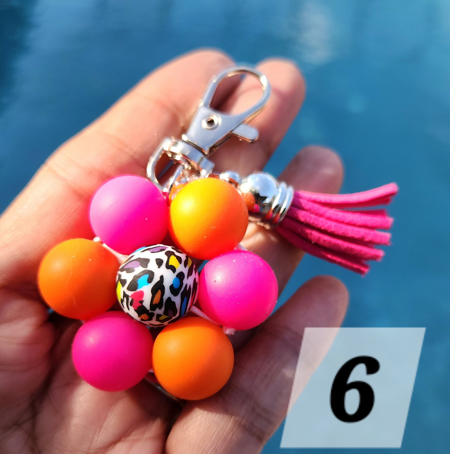 MIDI Handcrafted Beaded Flower Keychain