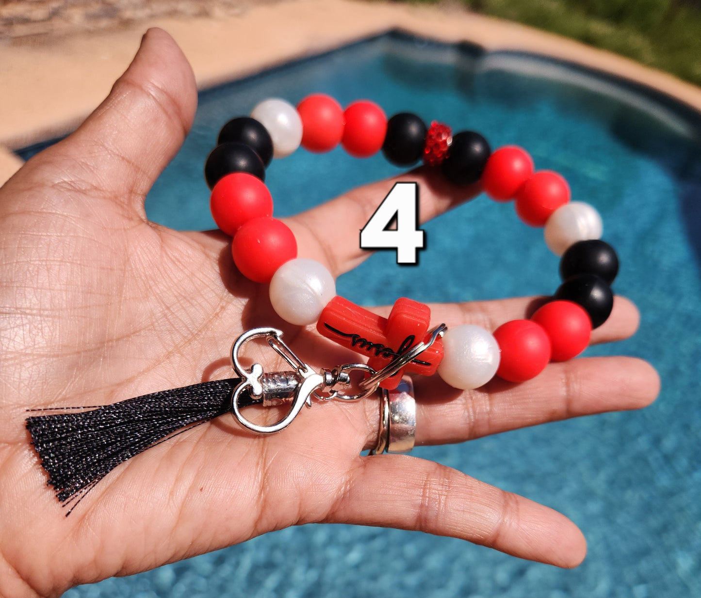 Mama and Faith Wristlet Keychains