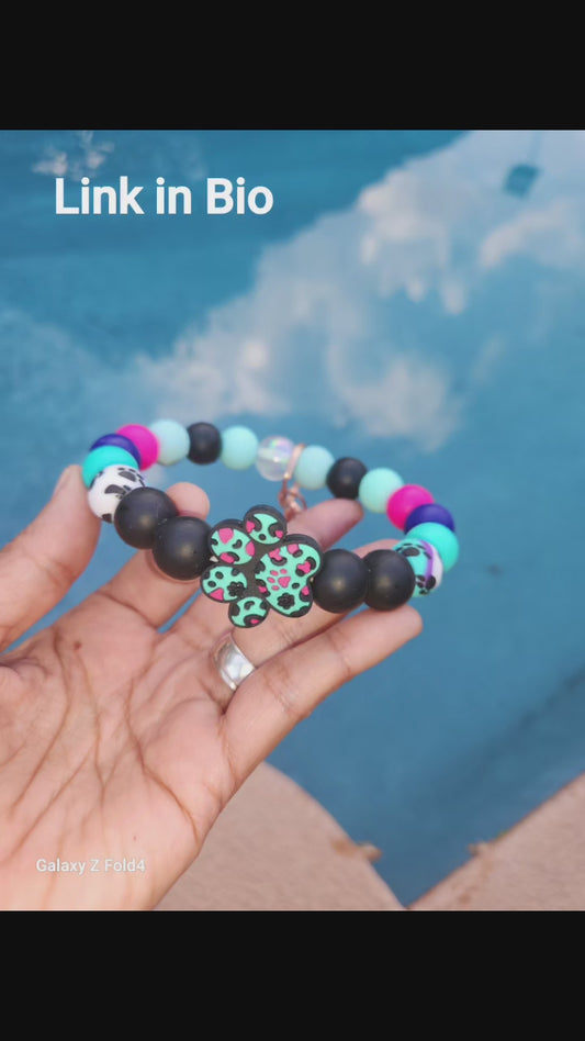 PAWS of love Wristlet Keychain