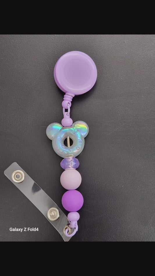 Purple Magic Badge Reel Clip