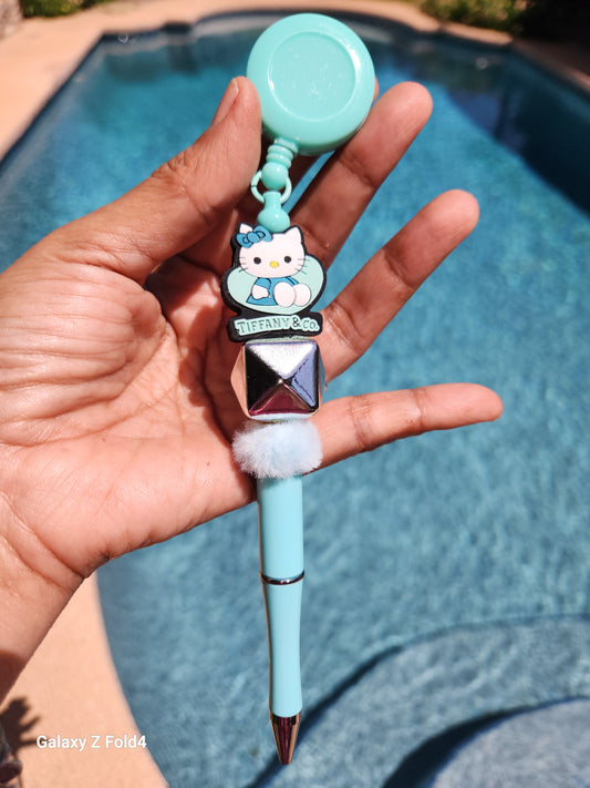 Combo Badge reel clip with Pen