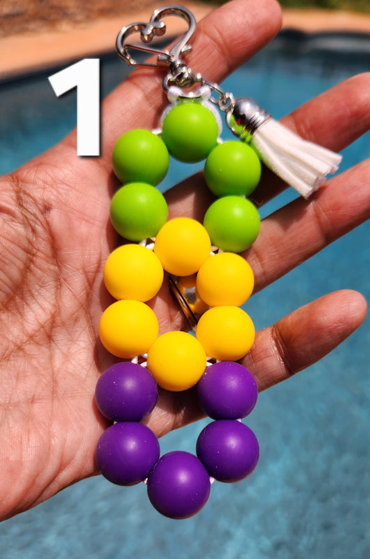 Triple Stacked Flower Keychain