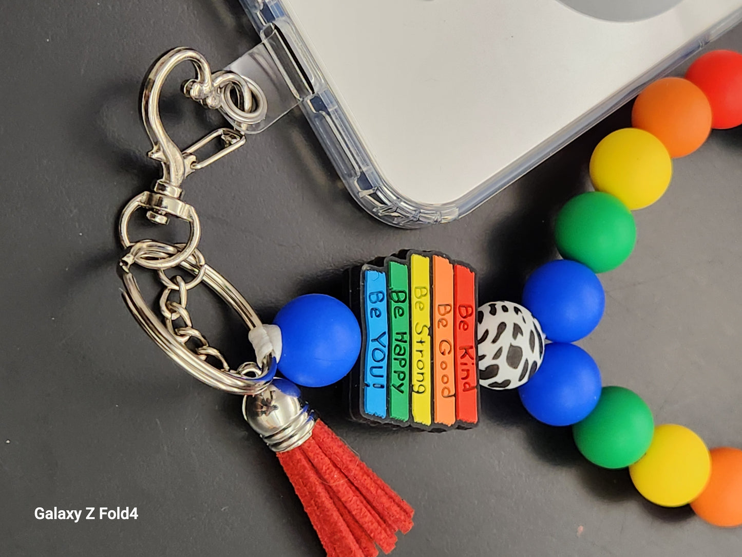 Handcrafted Beaded Phone Wristlet Tether  *phone not included