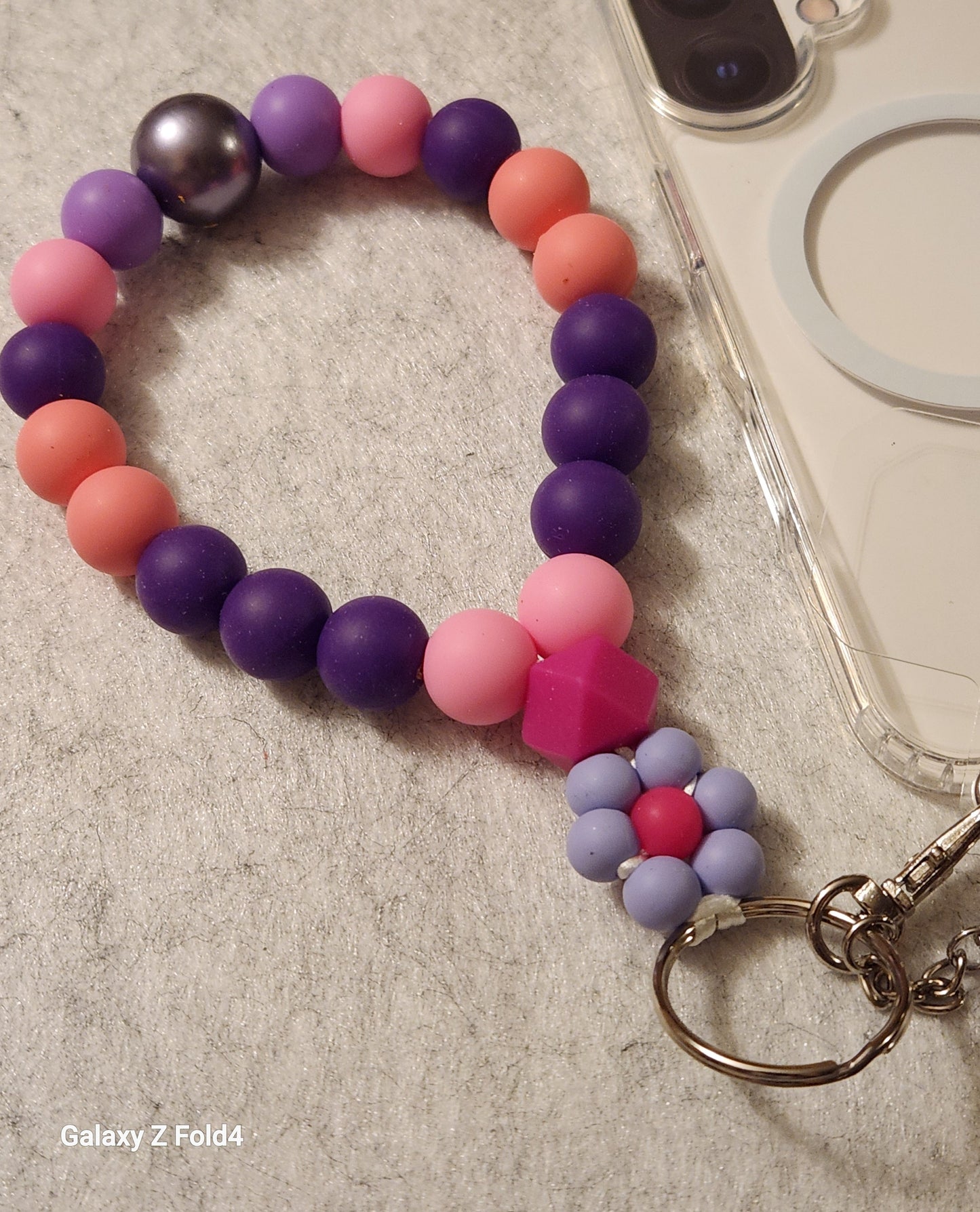 PINK/ PURPLE  Collection Phone Wristlet with Tether