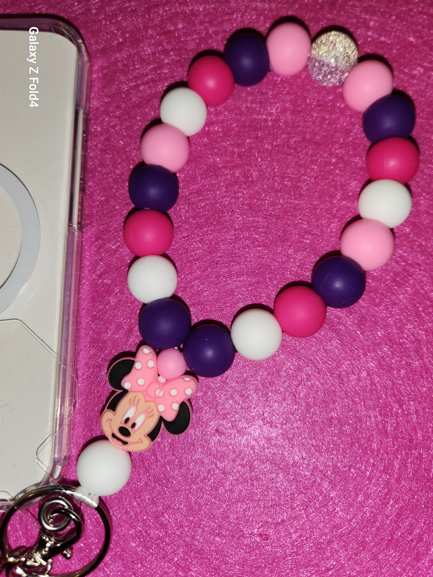 PINK/ PURPLE  Collection Phone Wristlet with Tether