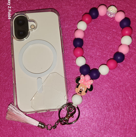 PINK/ PURPLE  Collection Phone Wristlet with Tether