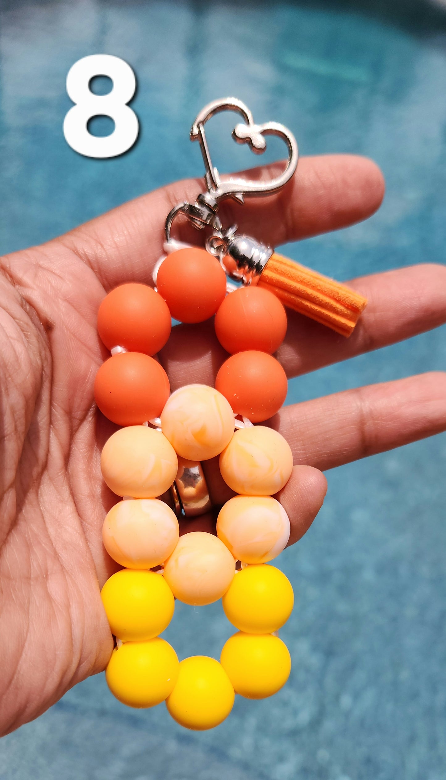 Triple Stacked Flower Keychain