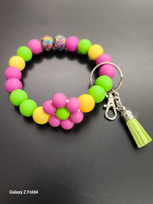 Flower Power Wristlet Keychains