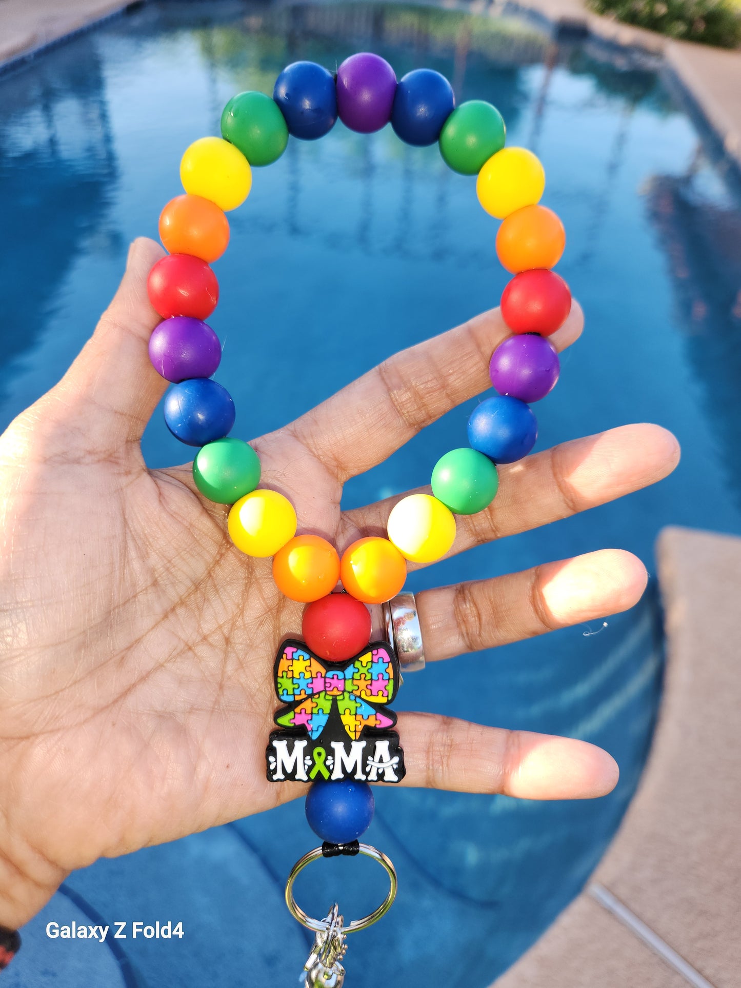 Autism  Phone Wristlet with Tether