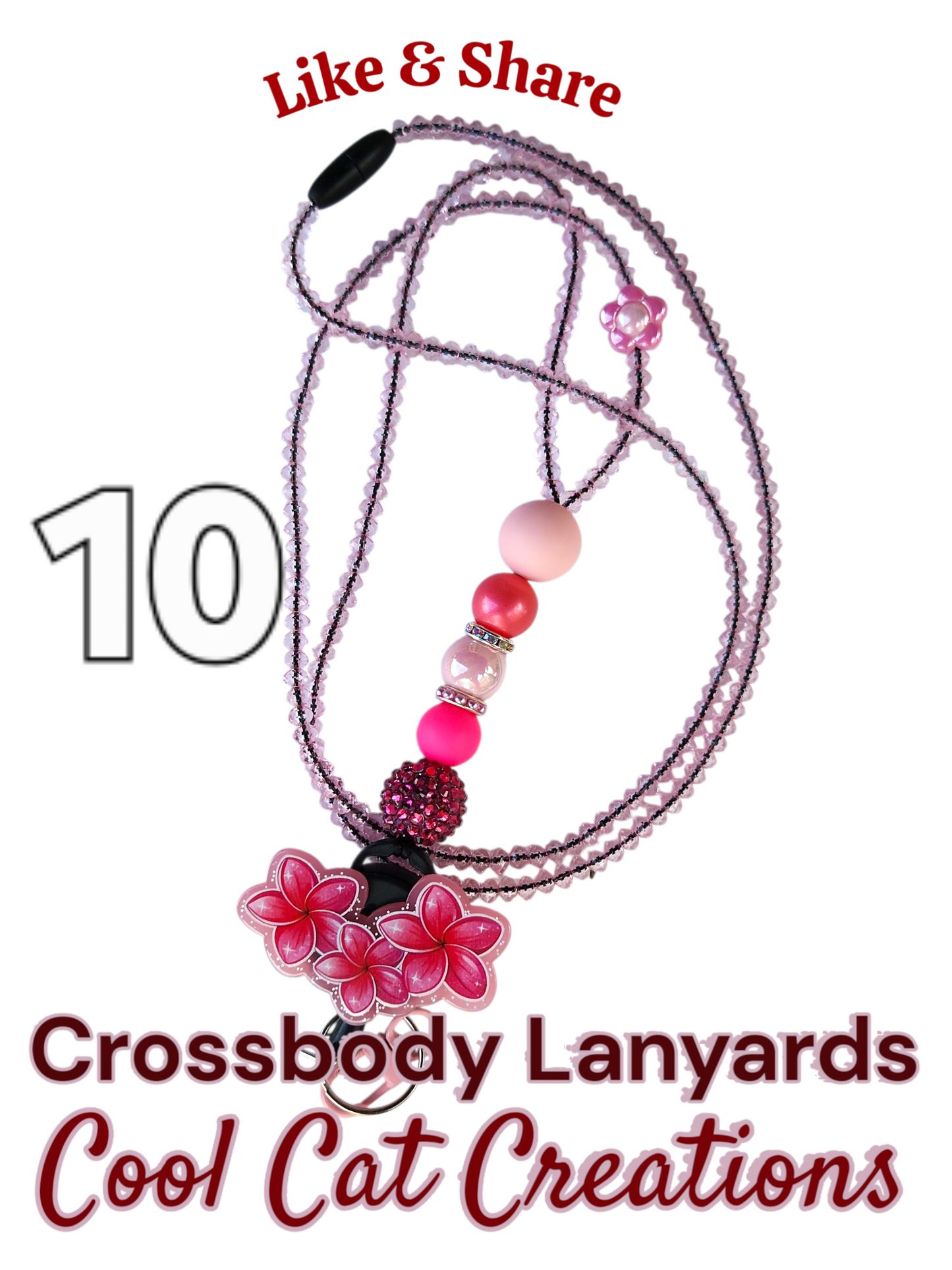 Fully-beaded Retractable Crossbody Lanyards