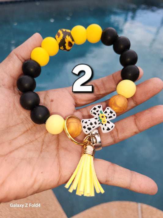 Mama and Faith Wristlet Keychains
