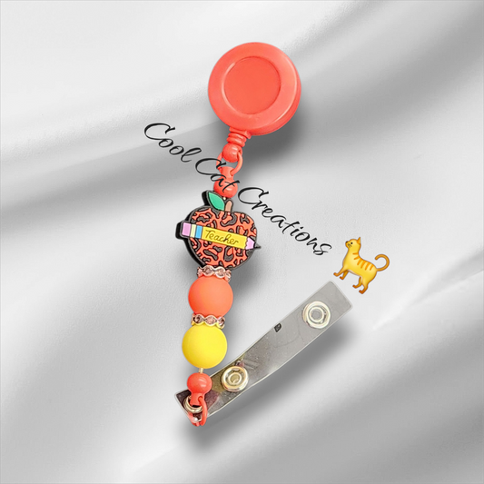 Teacher  Badge Reel Clips