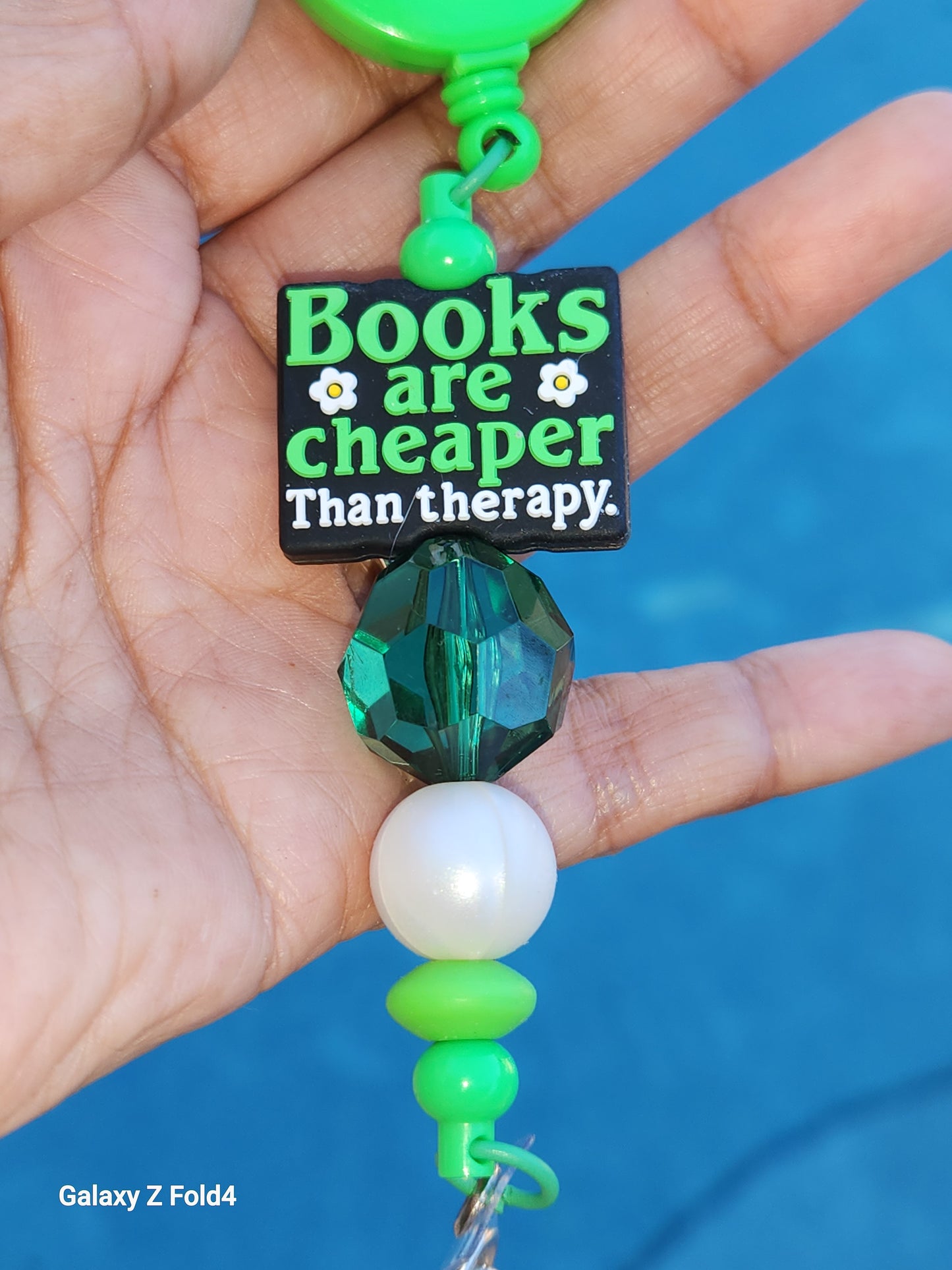 Books Are Cheaper Than Therapy Badge Reel Clip