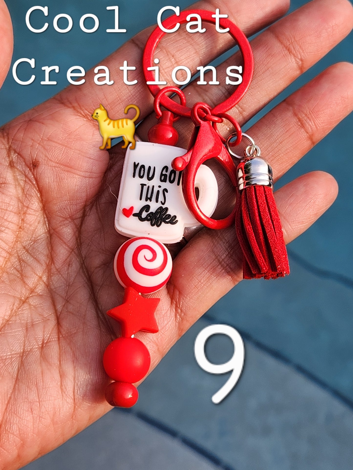 Beaded Bar Keychains