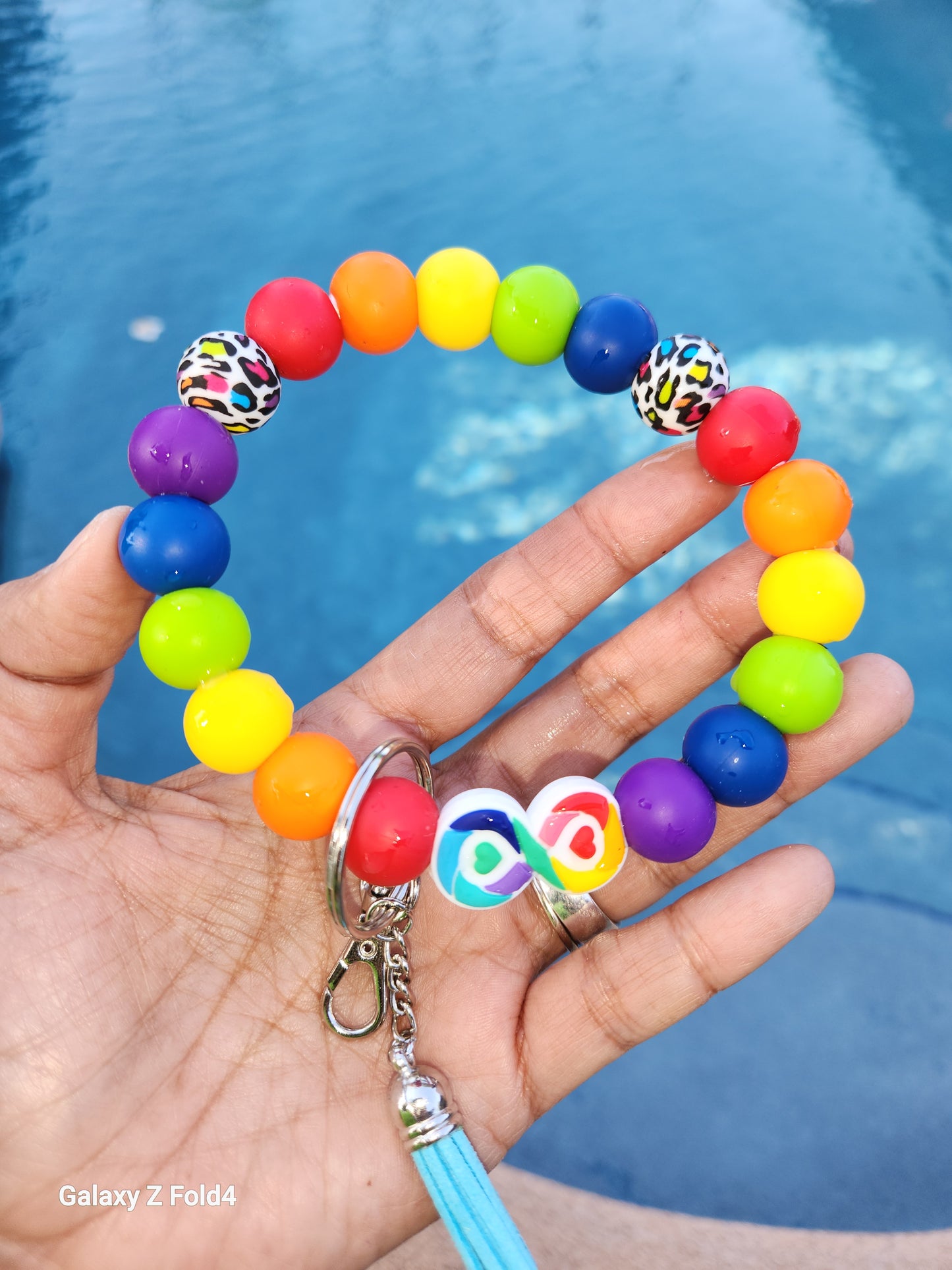 Autism wristlet/ keychain