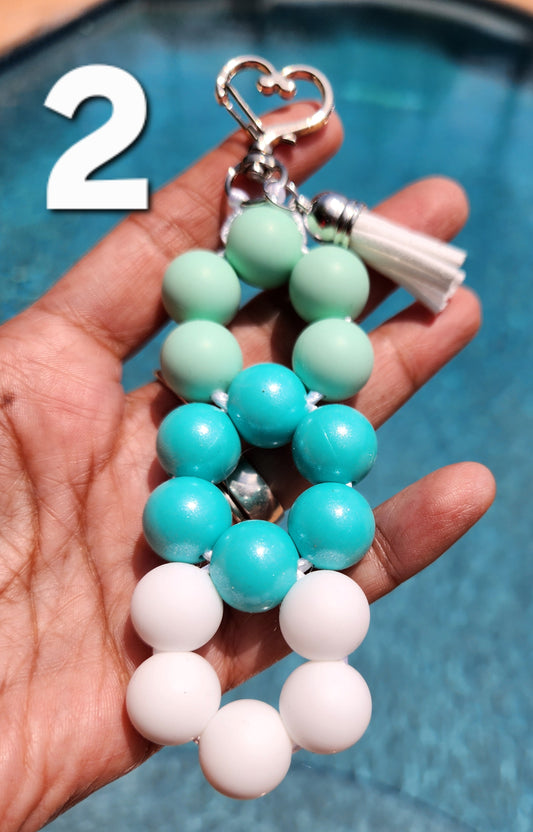 Triple Stacked Flower Keychain