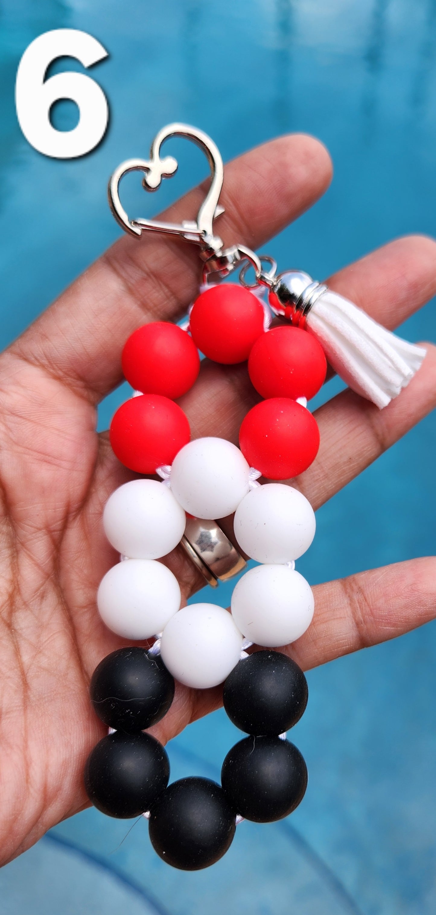 Triple Stacked Flower Keychain