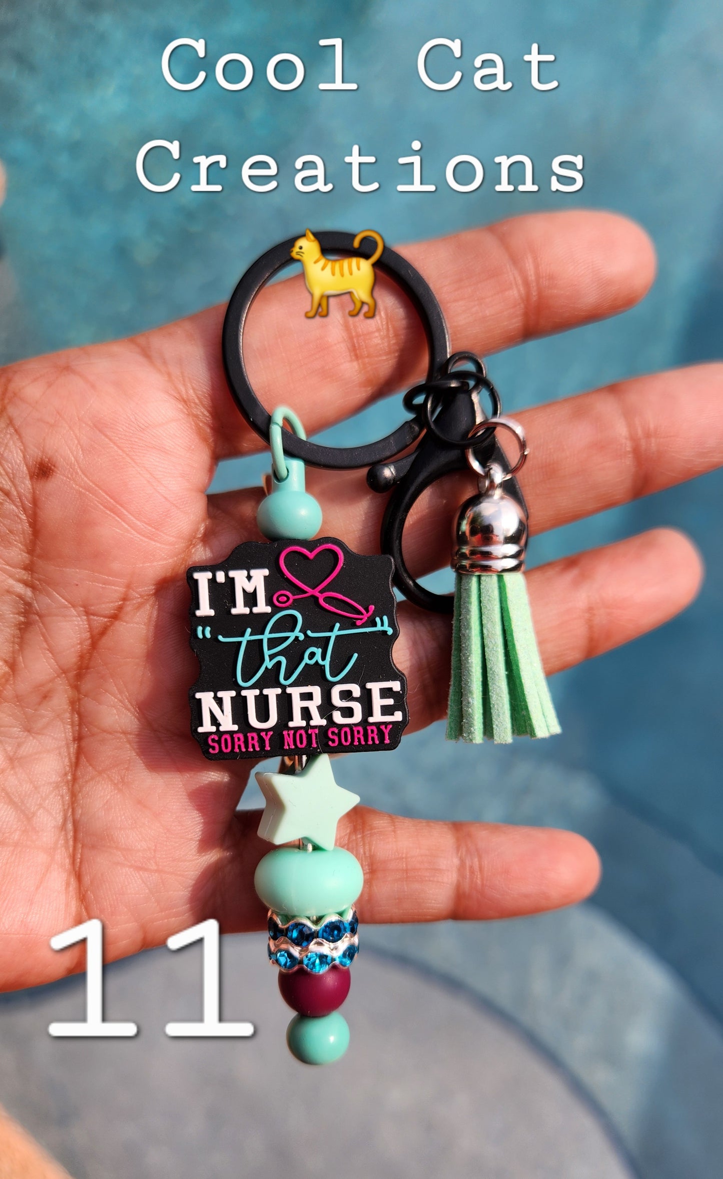 Beaded Bar Keychains