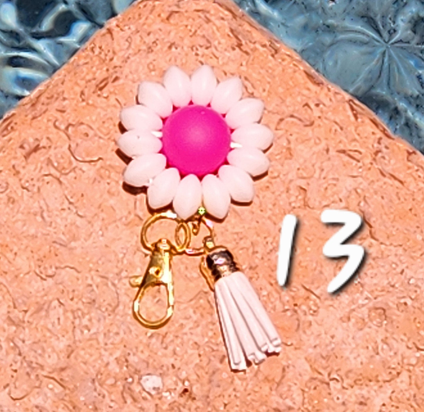 MIDI Handcrafted Beaded Flower Keychain