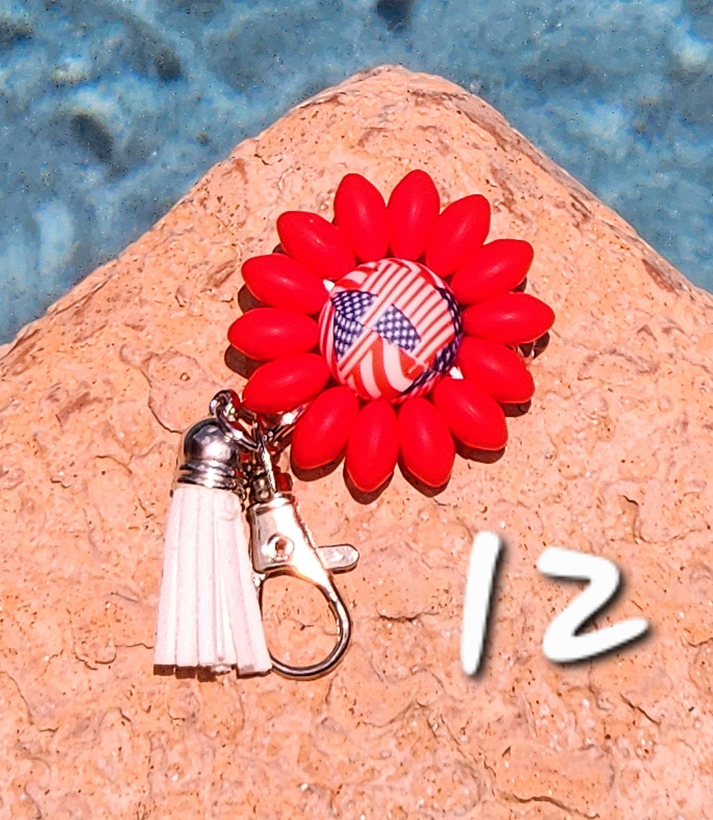 MIDI Handcrafted Beaded Flower Keychain