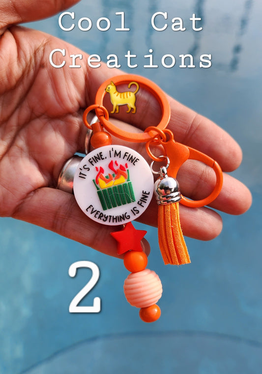Beaded Bar Keychains