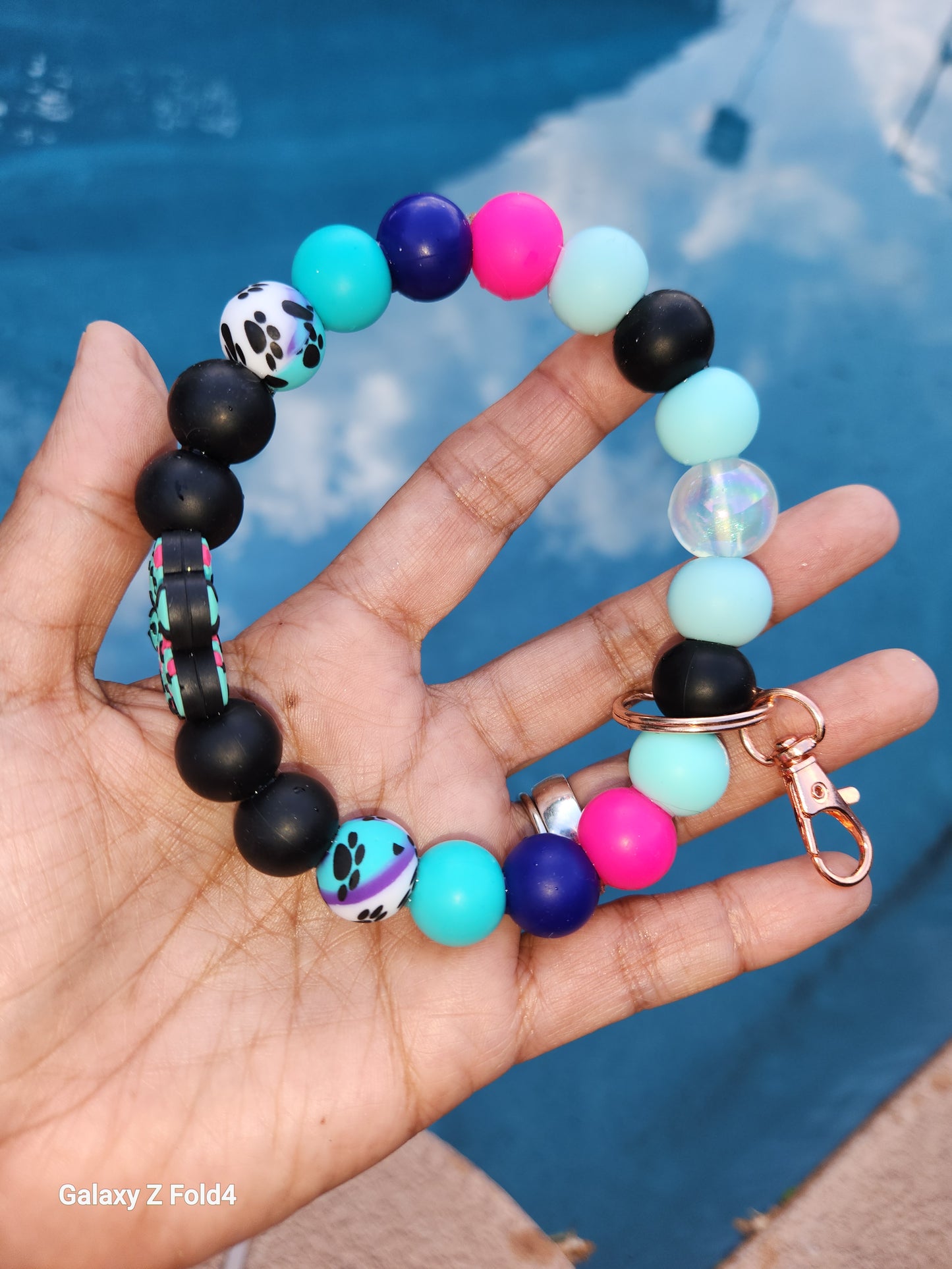 PAWS of love Wristlet Keychain