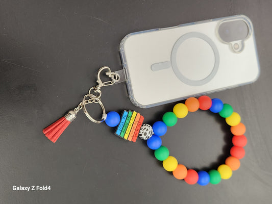 Handcrafted Beaded Phone Wristlet Tether  *phone not included
