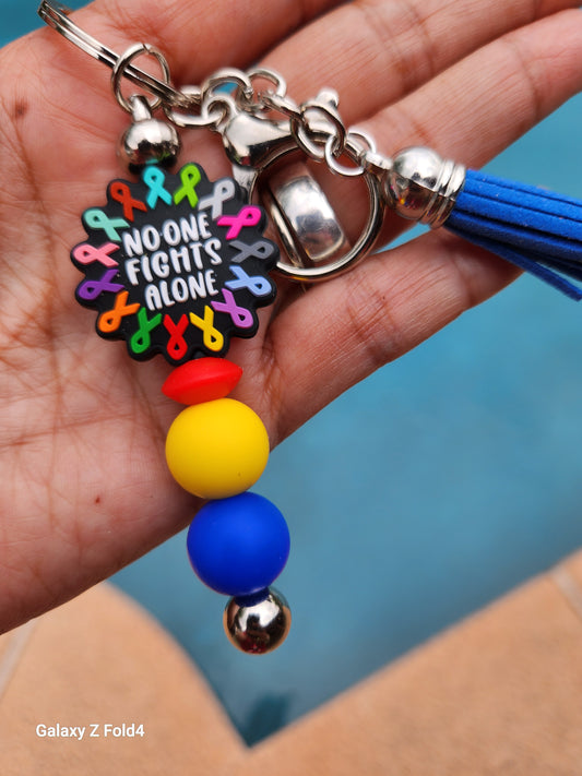 No one Fights Alone Keychain