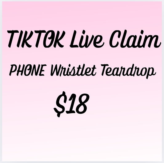 PHONE WRISTLET with a Tether ( teardrop )