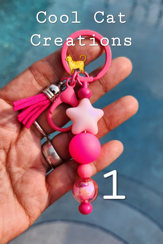 Beaded Bar Keychains