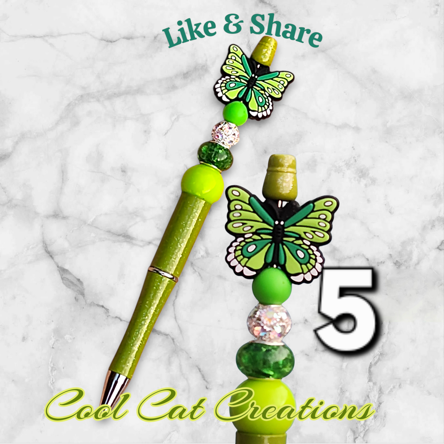 Teal, Blue and  Green Collection Pens