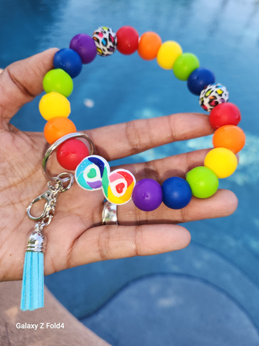Autism wristlet/ keychain