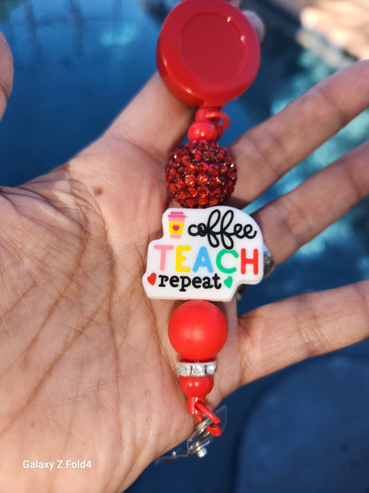 Teacher  Badge Reel Clips