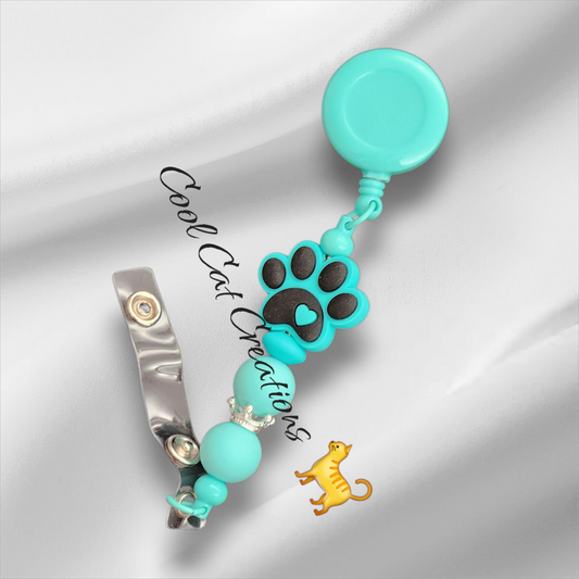 PAWSOME  Love Badge Reel Clip
