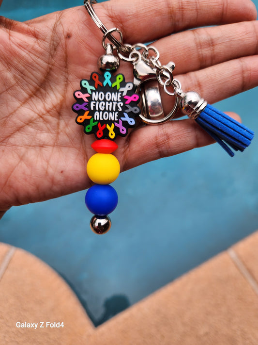 No one Fights Alone Keychain