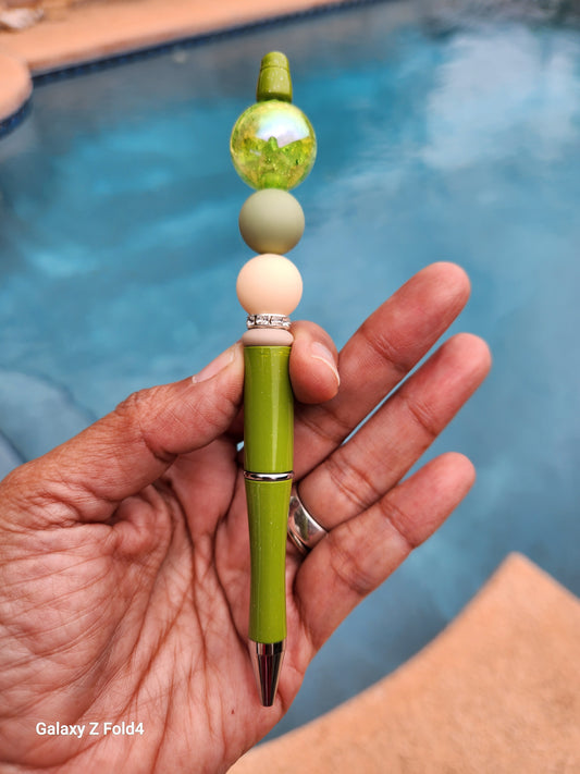 Green with Envy Beaded Pen
