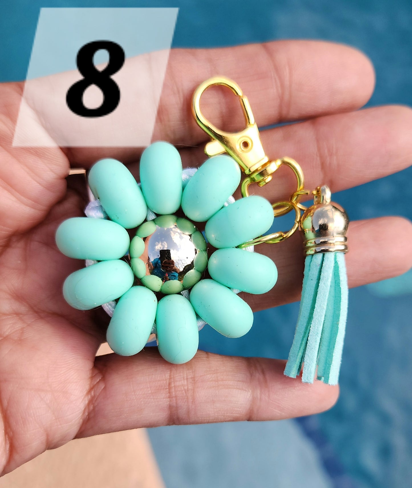 MIDI Handcrafted Beaded Flower Keychain