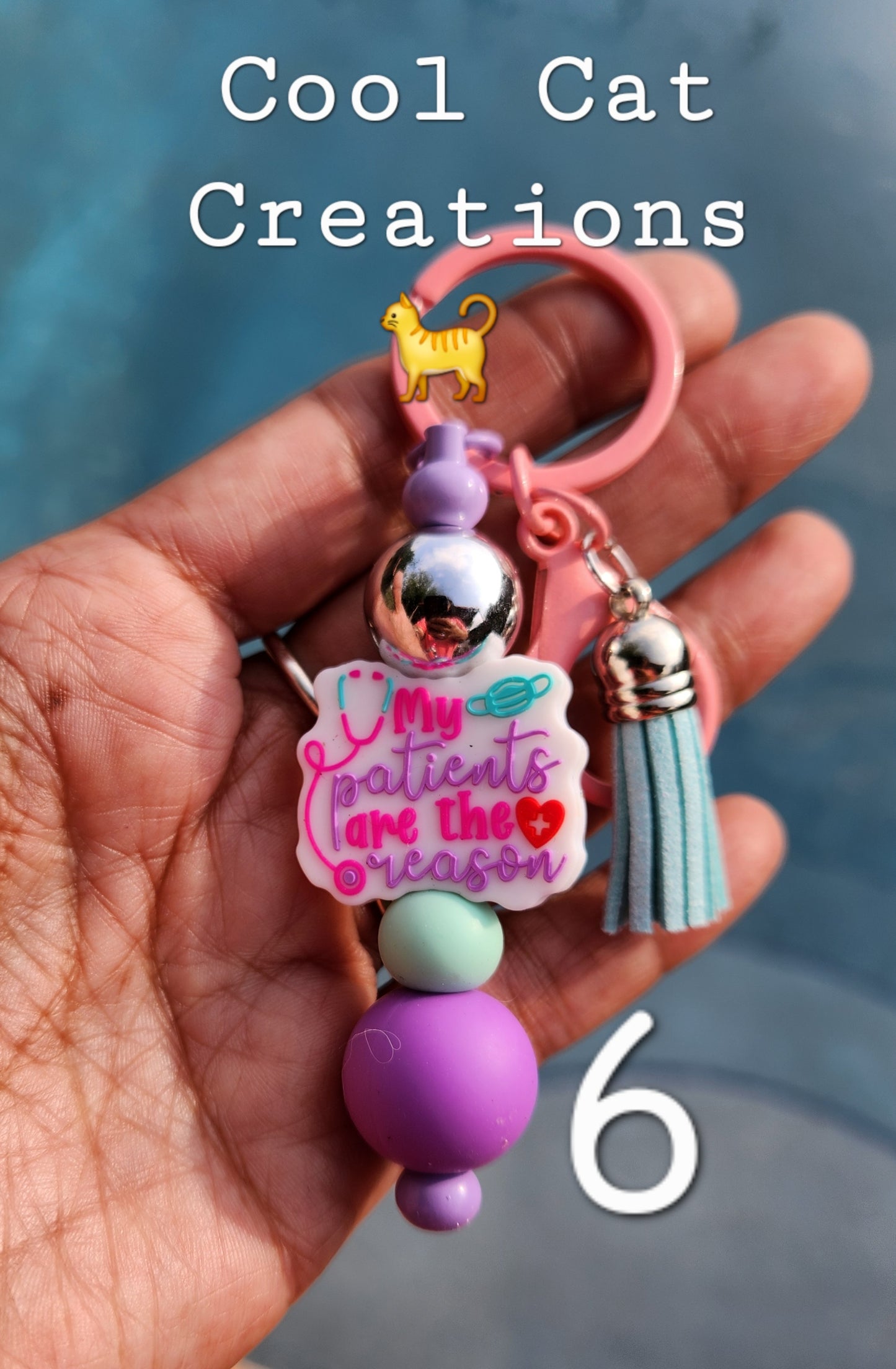 Beaded Bar Keychains
