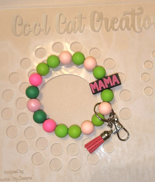 Mama and Faith Wristlet Keychains